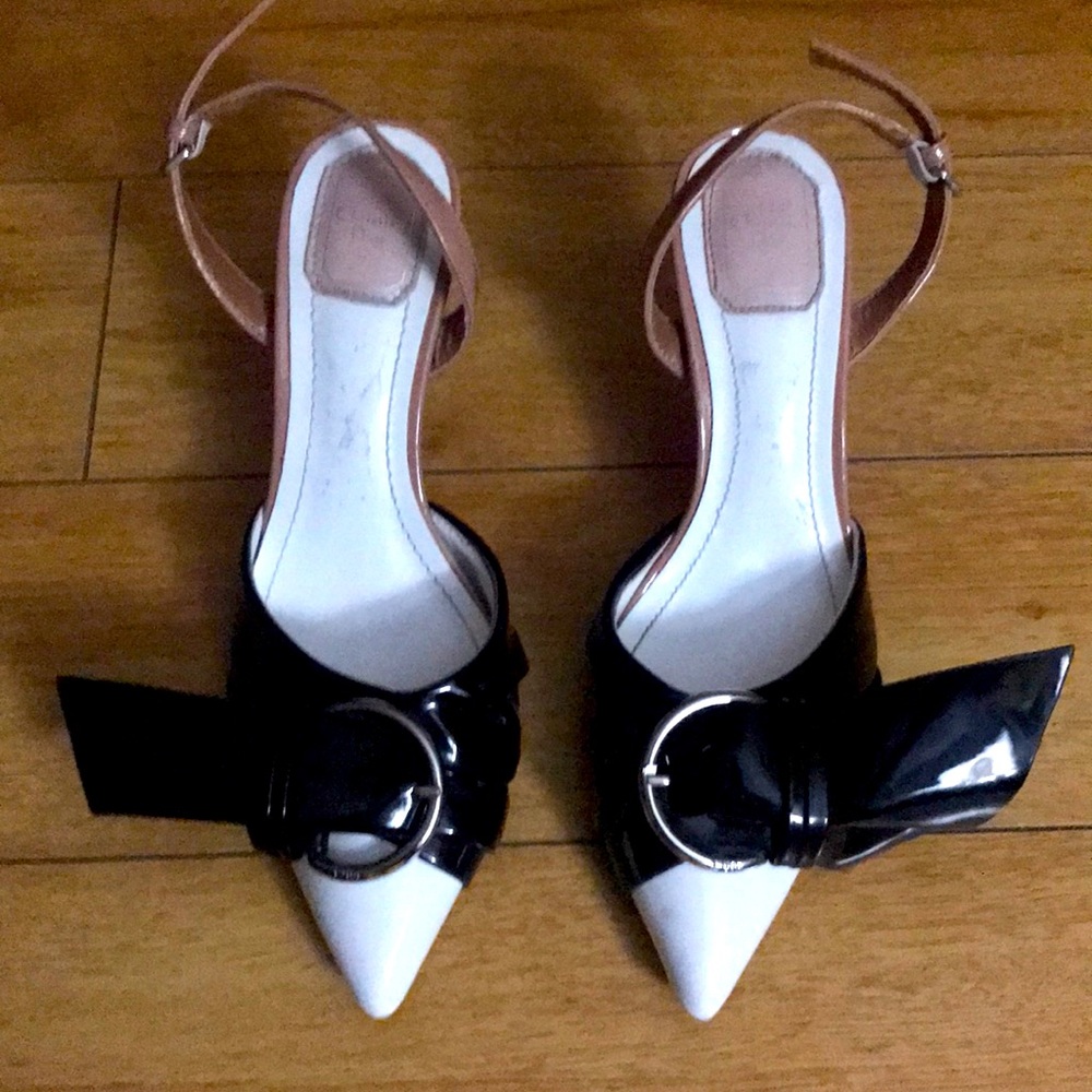 Christian Dior Pink with black bow heels